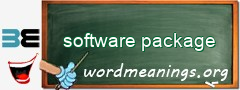 WordMeaning blackboard for software package